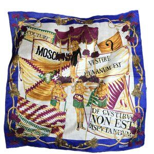 Moschino Vintage 2000's - Colorful Cotton Scarf - "To Clothe Humanity"